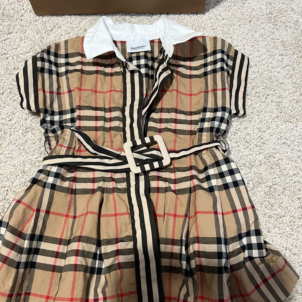 Burberry baby dress 12 months